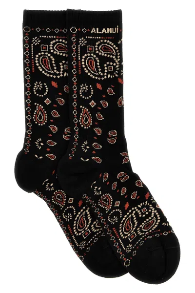 Alanui 'bandana' Socks In Black
