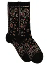 Alanui Bandana Socks Black In Black
