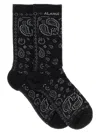 Alanui Bandana-intarsia Socks In Black