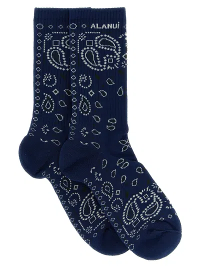 ALANUI BANDANA SOCKS BLUE