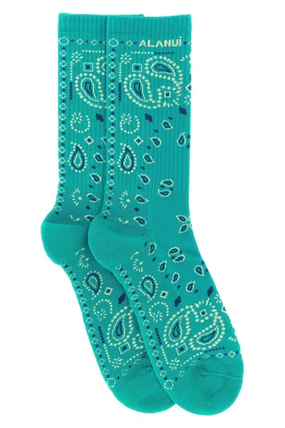 Alanui 'bandana' Socks In Green