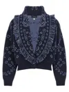 Alanui Bandana-jacquard Fringed Cardigan