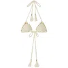 Alanui Cape Jasmine Bikini Top In Neutral