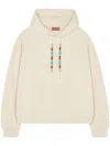 ALANUI BEAD-DETAIL DRAWSTRING HOODIE