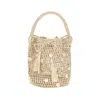 Alanui Beige Raffia Shoulder Bag In Neutral