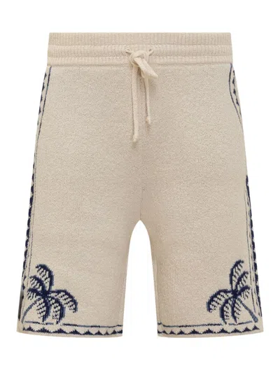 Alanui Foulard Bermuda Shorts In White