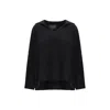 Alanui Black Cashmere Polo Shirt In Black
