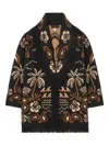 Alanui Glimpse Of Eden Wool And Cashmere Cardigan In Black