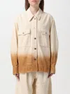 Alanui Bright Hues Cotton Twill Overshirt In Yellow Cream