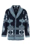 Alanui Cashmere Cardigan With Embroidered Geometric Pattern In Multi