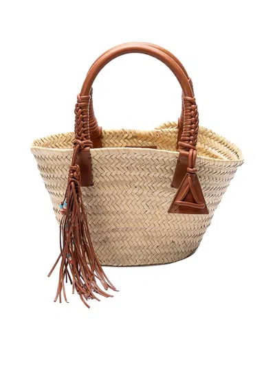 Alanui Icon Small Basket Bag In Beige
