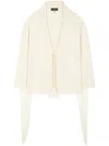 Alanui Chalk Textured Knit Cardigan In Neutrals