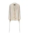 Alanui Bright Hues Fringed Cardigan In Nude
