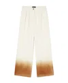 Alanui Bright Hues Wide Cotton Denim Jeans In Nude