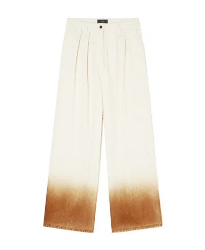 Alanui Bright Hues Wide-leg  Jeans In Nude