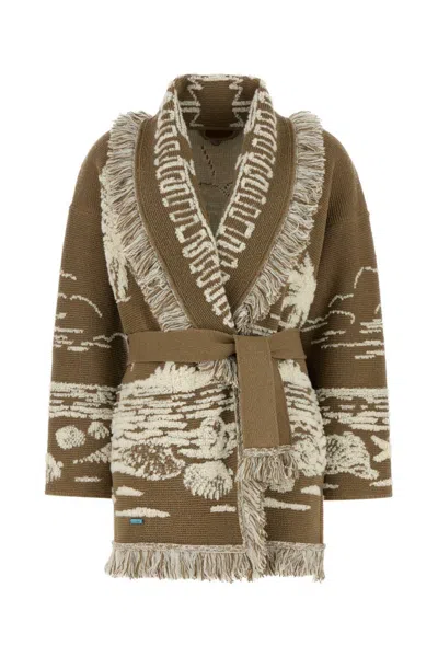 ALANUI BROWN BEYOND THE HORIZONS CARDIGAN