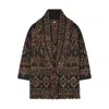 Alanui Fringe Detailing Wool Blend Cardigan In Brown