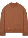 Alanui Ribbed-edge Cashmere-blend Jumper In Brown