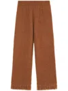 Alanui Cashmere And Silk Blend Trousers In Brown