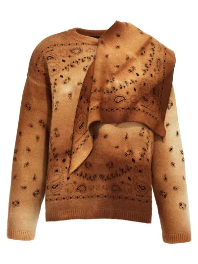 Alanui Brown Crew Neck Sweater