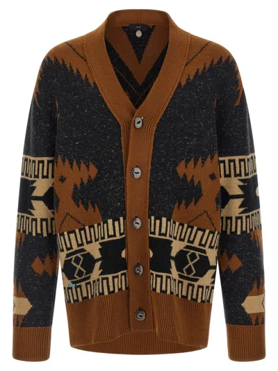 ALANUI BROWN DREAMSCAPE ICON CARDIGAN