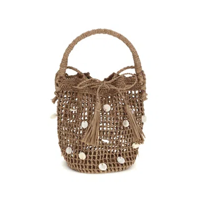 Alanui Brown Raffia Shoulder Bag