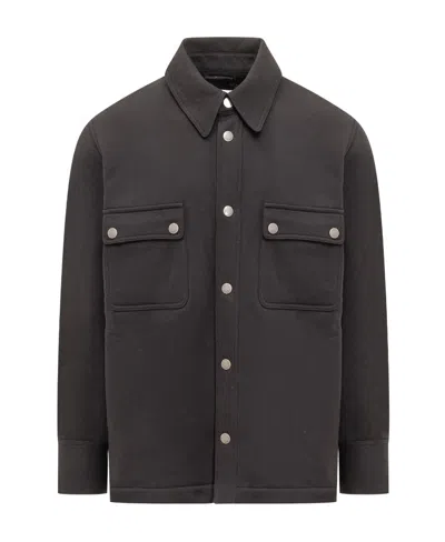 Alanui Buttoned Long-sleeved Shirt Jacket In Black