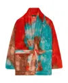 Alanui California Dreaming Tie-dyed Fringed Cardigan In Red