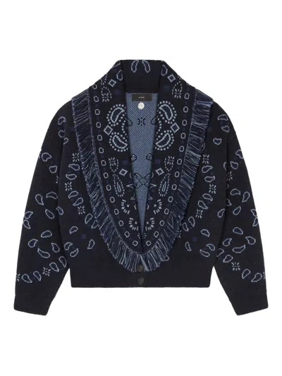 Alanui Cardi Bomber Bandana Jacquard In Blue