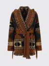 Alanui Dreamscape Jacquard Cardigan In Black/brown In Brown