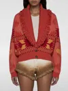 Alanui Icon Jacquard Cardigan In Orange
