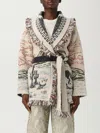 Alanui Sunset Riders Cardigan Knitwear Beige In White