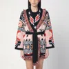 Alanui Geometric Roots Cardigan With Vibrant Fringe Trims In Red