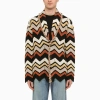 Alanui Kaleidoscopic Chevron-print Cardigan In Multicolor