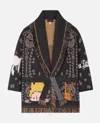Alanui Little Prince Cardigan Mit Bandana-fransen In Black