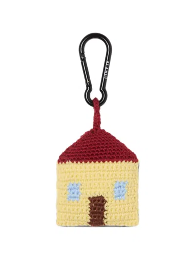 Alanui Casa  Amigurumi Crochet Keyring In Pink