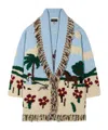 Alanui Intarsia Wool-blend Cardigan In Multi