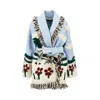 Alanui Intarsia Wool-blend Cardigan In Multi