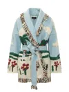 Alanui Casa Cardigan In Light Blue