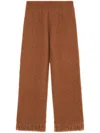 Alanui Cashmere And Silk Blend Trousers In Brown