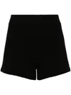 Alanui Cashmere-blend Knitted Shorts In Black