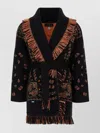 Alanui Cashmere Cardigan Featuring Detachable Belt In Black