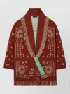 Alanui Bandana Jacquard Cashmere Cardigan In Multi