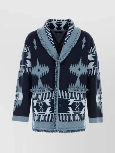 ALANUI CASHMERE CARDIGAN WITH EMBROIDERED GEOMETRIC PATTERN