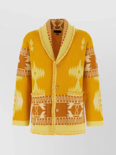 ALANUI CASHMERE CARDIGAN WITH EMBROIDERED GEOMETRIC PATTERN