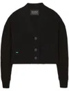 Alanui Cashmere-cotton Cardi-coat In Black