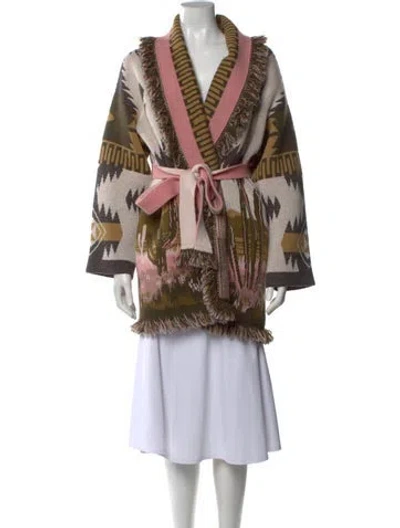 Pre-owned Alanui Cashmere Graphic Print Sweater In Brown