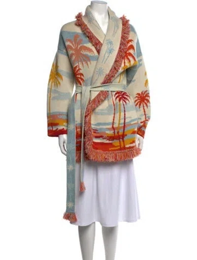 Pre-owned Alanui Cashmere Graphic Print Sweater In Neutrals