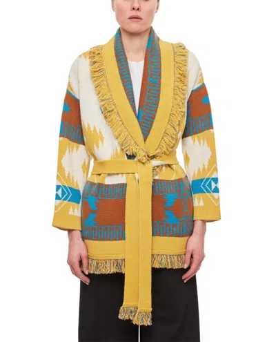 Alanui Cashmere Jacquard Icon Cardigan In Multicolor