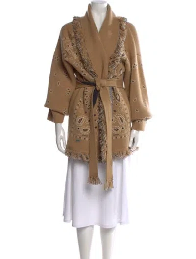 Pre-owned Alanui Cashmere Paisley Print Sweater In Neutral